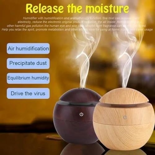 Image of Essential Oil Diffuser for Home 300ml, Ultrasonic Aroma Oil Diffuser for Home Electric with 7 LED Light, Cool Mist Air Humidifier & Fragrance Diffuser (Multicolor)
