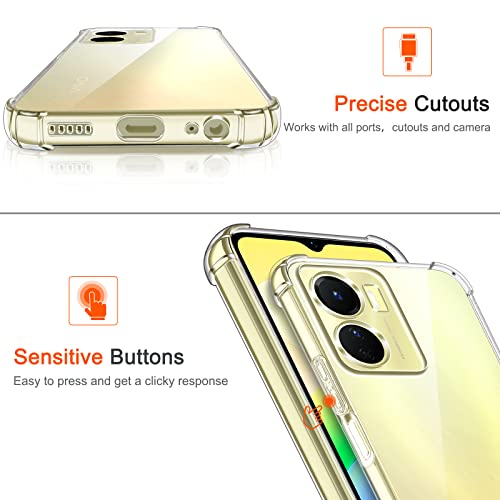 Image of for Back Case Cover Bumper Flexible Silicone Transparent Back Cover for vivo Y16 - Transparent