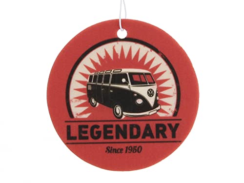 Image of BRISA VW Collection - T1 Bus Camper Car Air Fresheners, 2-Pack | Volkswagen Car Air Fresheners, 2-Pack, Long-Lasting Scent for Camping and Home Use, Legendary, Vanilla /Red