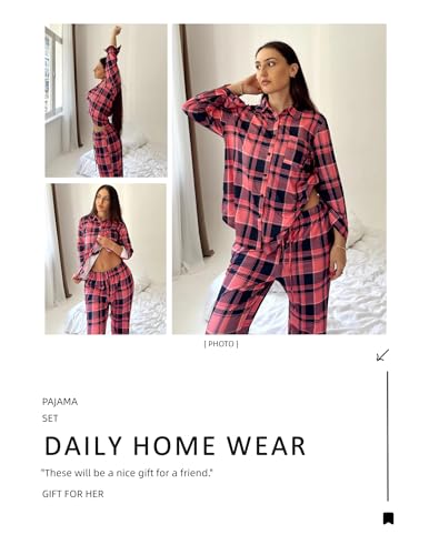 Ekouaer Womens Pajama Sets Button Down Pjs Sets Soft Long Sleeve Sleepwear Button Up Loungewear with Pockets, S-XXL4