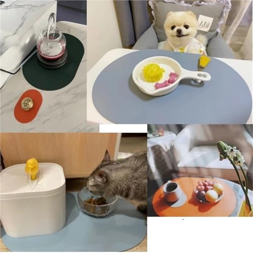 Sets de table en similicuir bleu ciel S x2 pour protéger et décorer la table - 7