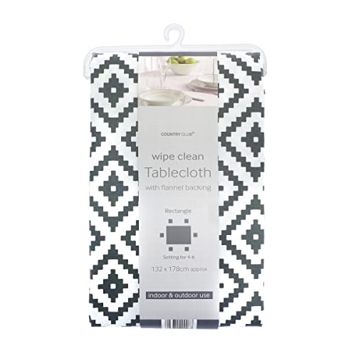 Country Club Nappe en PVC Motif tribal Geo Gris Cover