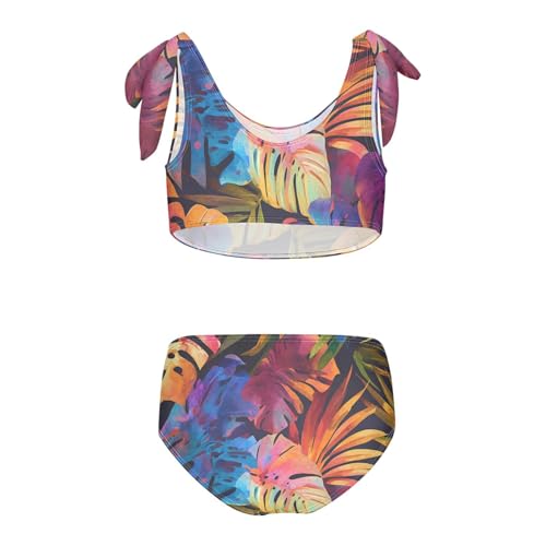 KLL Leaves Monstera Blots Girl 2 Piece Bikini Sets Quick-Dry Beach Swimsuit Swimsuit2