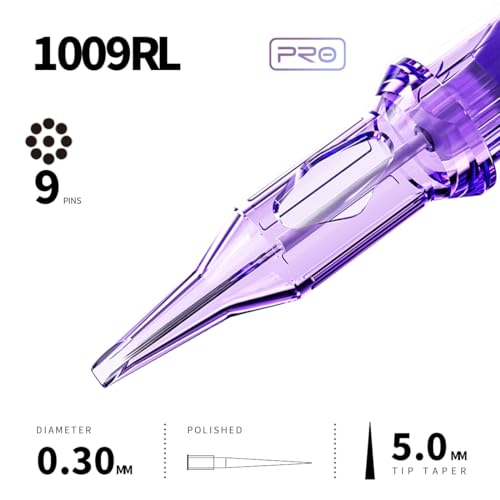Image of Mast Pro Tattoo Cartridges 20Pcs Disposable Needles Bugpin Round Liner 1009RL