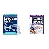 Breathe Right Original Nasal Strips Clear Sm/Med & Nasal Strips Lavender Scent Extra Strength Tan Nasal Strips