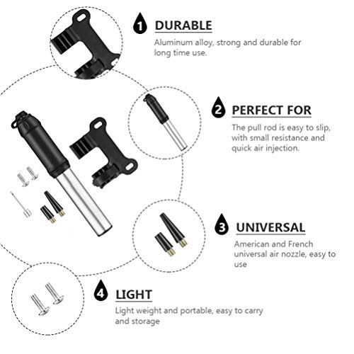 BESPORTBLE Bomba de Ar Portátil Pequena Mini Bomba de Pneu para Bicicleta Road Mountain Bikes Basket