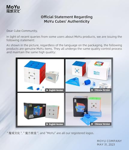 Image of HAWKISTER Kid Moyu Rs3M Magnetic Cube (Standard Version) Speed Cube 3X3 Sticker-Less (1 Pieces)