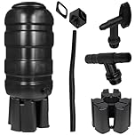 Hardys 100L Slimline Garden Water Butt with Stand and Tap, UK Made - Lid & Rainwater Diverter Kit Included - Waterbutt for Outdoor Areas - Recycled Plastic, Easy to Set Up
