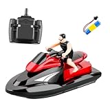 Barco de juguete de 2.4 ghz: sus dos motores proporcionan un funcionamiento potente y estable, es fácil de manejar y apto para piscinas