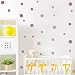nuoshen 200 pegatinas de pared con lunares extraíbles, adhesivos de pared para habitación de bebé, habitación de guardería, dormitorio (oro rosa)