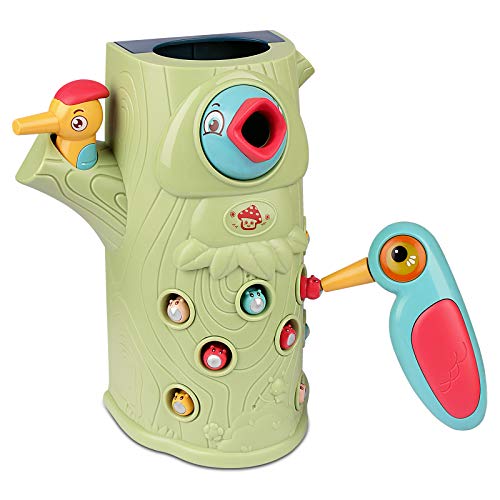 NUYYUN Toddler Toy for 2-4 Year Old Girls Boys Woodpecker Catching Feeding Game Fine Motor Skills Toys Preschool Educational Learning Toys Magnetic Toddler Games Toy Set for Kids Gift - Blue