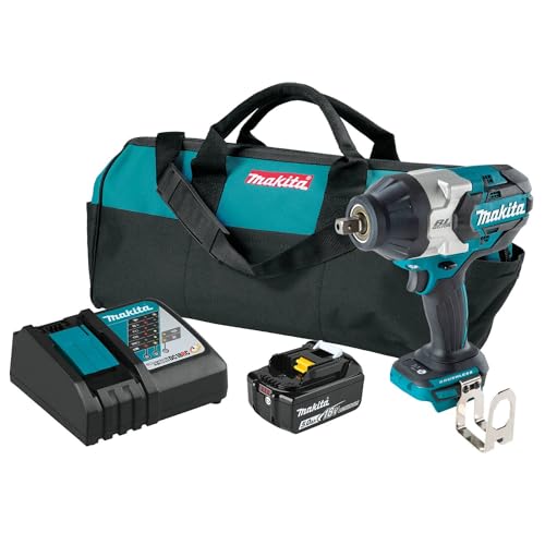 Makita XWT19T Impact wrench kit, 1/2 in., detent anvil, 3-speed brushless, 5.0 Ah