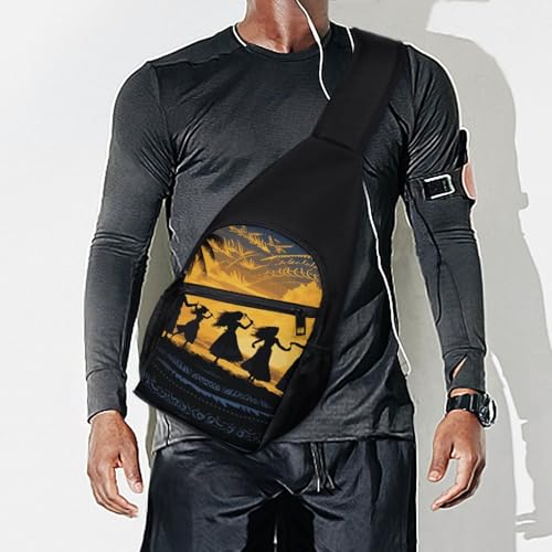 Mochila deportiva cruzada estilo sling para viaje y senderismo miniatura 7