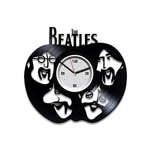 LP 12″ Vinyl Record Wall Clock Original Gift Idea for Rock Music Fan Retro Interior Decoration Xmas Gift for Coworker Office Wall Art - Les Beatles, Paul McCartney, John Lennon, RIngo Starr, George Harrison LP 12" Vinyl Record Wall Clock Original Gift Idea for Rock Music Fan Retro Interior Decoration Xmas Gift for Coworker Office Wall Art