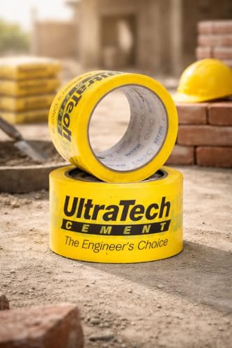 Image of Yellow Ultratech Adhesive Tape | Shuttering tape | Bopp Tape (100 Meter Length) Width 2.5 inch | Pack of 5 Piece