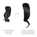 Dsoar 2pcs Wave Side Bangs Real Human Hair Clip in Bangs Wave Fringe Hair Extension(Dark Brown)