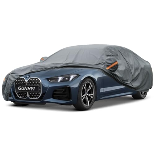 Image of GUNHYI Premium Car Cover Custom Fit BMW 4-Series, 16 Layers Heavy Duty Car Cover Waterproof All Weather with Zipper Door for Sun Rain Snow Dust Uv Protection