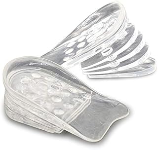 Dr.Foot Adjustable 5-Layer Height Increase Insoles, Silicone Heel Cushion Inserts for Men and Women, Gel Heel Lift Inserts for Leg Length Discrepancy