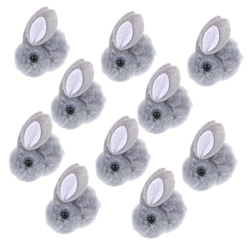 ZUNOXAZ 10 Piezas Conejitos de Peluche Pequeños para Manualidades DIY Adornos Suaves y Seguros para Decoración de Ropa Mochilas y Regalos Color Aleatorio Color Aleatorio