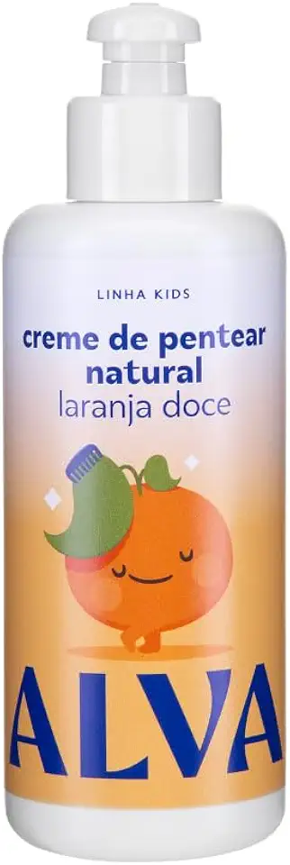 Alva Creme Para Pentear Infantil - Laranja Doce e Baunilha Vegano 160 ml