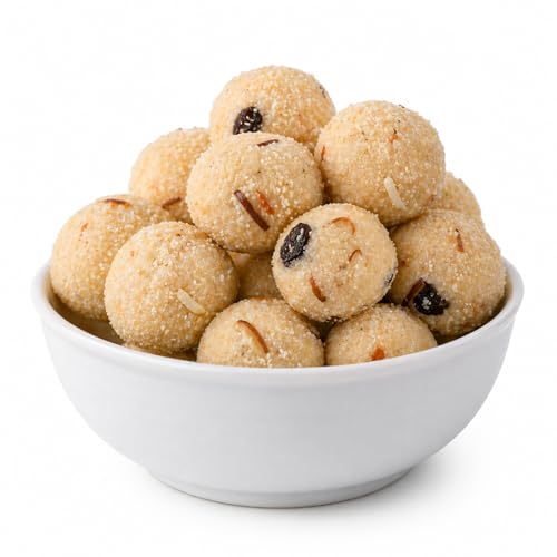 Image of COCOME - Ravva Laddu (Rava Ladoo) Traditional Indian Sweet | Fresh Homemade Style | Perfect for Festivals & Gifting - (250 grams)