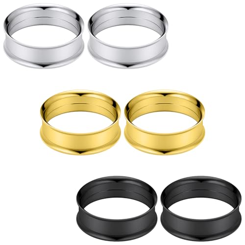 Tvalccoy 28mm Ear Gauges for Men Women Ears Double Zero Plugs Tunnels Earrings Surgical Steel Stretching Kit