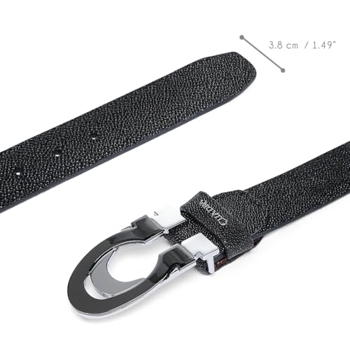Cuadra Belt for Men in Genuine Stingray Leather Black4