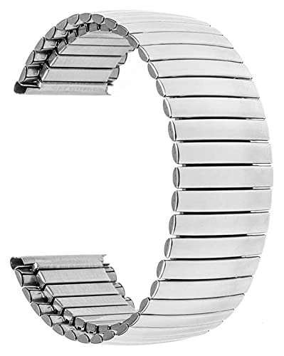 Bracelet montre acier inoxydable 22mm argent universel élastique pour boîtier classique homme
