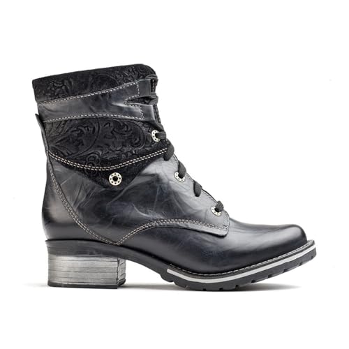 Dromedaris Women's Kara Combat Lace-up Comfort Boot with Inside Zip2