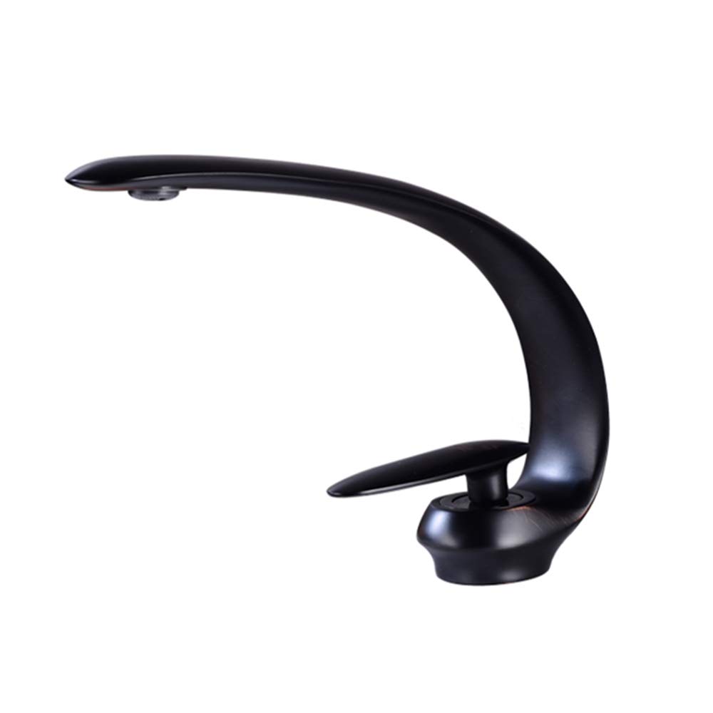 Mitigeur lavabo en laiton bronze huilé au style simpliste pour salle de bain