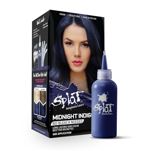 Coloración, Drugstore Splat Tinte para Cabello Semipermanente, Midnight Indigo, 35 g