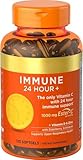NB Immune Support 24 Hour+ Vitamin C Supplement with Elderberry, Echinacea, Vitamin D, Zinc, 1000mg, 120 Softgels, Respiratory Support... (120 ct)