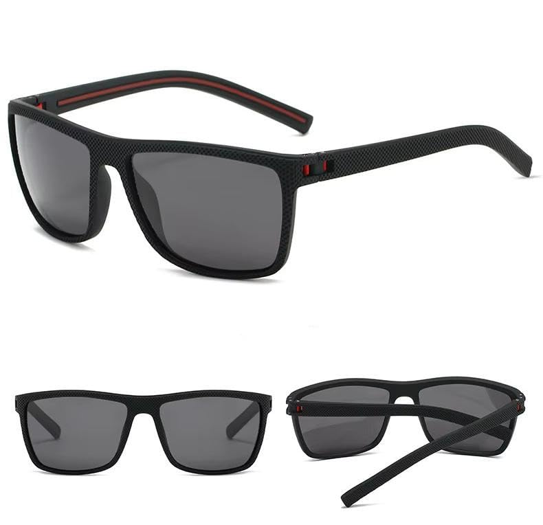 Image of Square Polarized Sunglasses for Men Sports Style Driving Travel Sun Glasses Lightweight Frame UV Protection Anti Glare Mirrored Goggles
