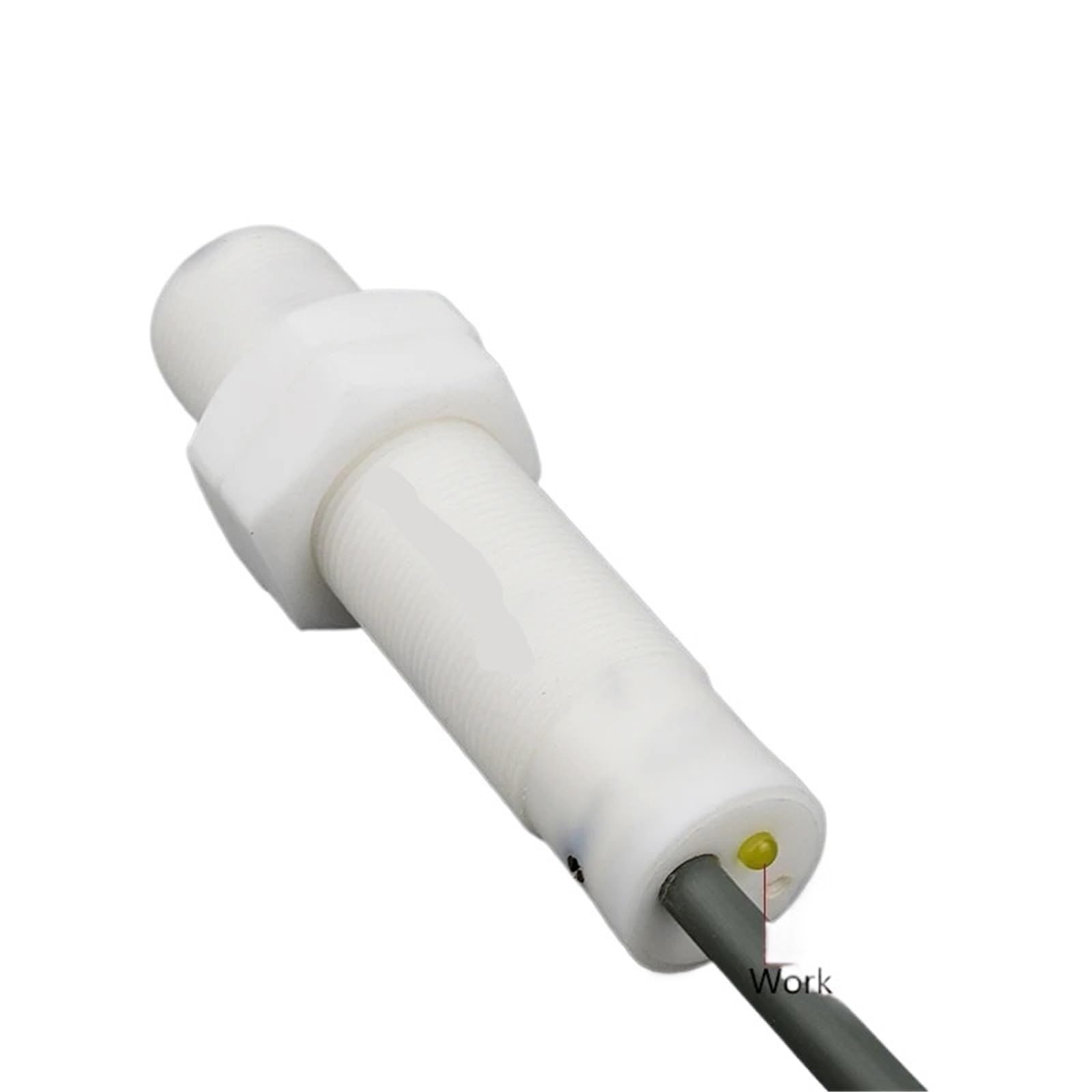 Sensor de proximidad Capacitivo M18 Resistente a la corrosión por ácidos y álcalis Fuertes, Interruptor de inducción no metálico con teflón(CM18-15T-N,NPN NO)