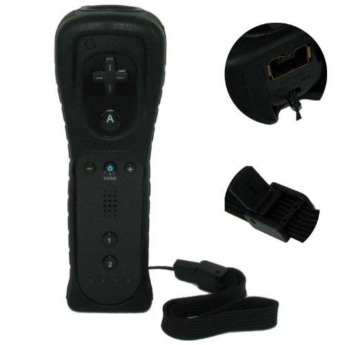 eForBuddy Remote Controller with Silicone Skin Case for Nintendo Wii, Black