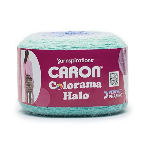 Caron Colorama Halo Perfect Phasing 500 g – 1 motek włóczki (969 m/500 g), kolor Teal Royal, 71% akryl, 18% nylon, 11% poliester