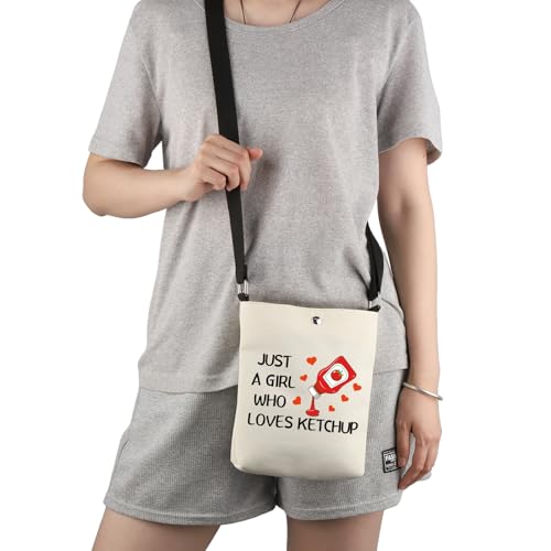 G2TUP Ketchup Lover Gift Who Loves Ketchup Crossbody Bag Food Lover Travel Bag Foodie Gift4