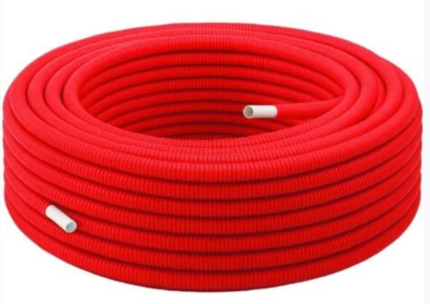 Tube multicouche gainé Ø16, en couronne de 25m, (rouge)