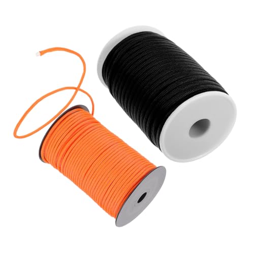 Lurrose 2Rolls Outdoor Survival para Rope Multi Function Wear Resistant Climbing Rope for Camping Tents Accessories Colors Strand Design