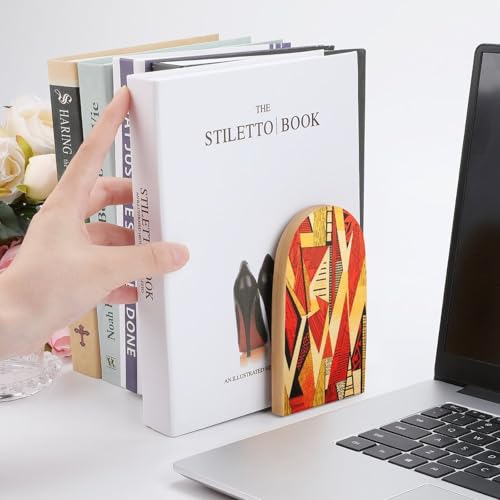 Sujetalibros de estilo africano para evitar caídas de libros pesados 7