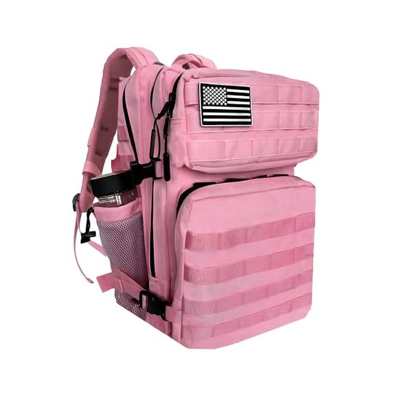 Tactical-Backpack-Military-Backpack-Assault-Pack-Bug-Out-Bag-Rucksack-for-Men-Women-Trekking-HikingHunting-45L-Pink SEYATULLH Tactical Backpack Military Backpack Assault Pack Bug Out Bag Rucksack for Men Women Trekking Hiking,Hunting 45L (Pink)