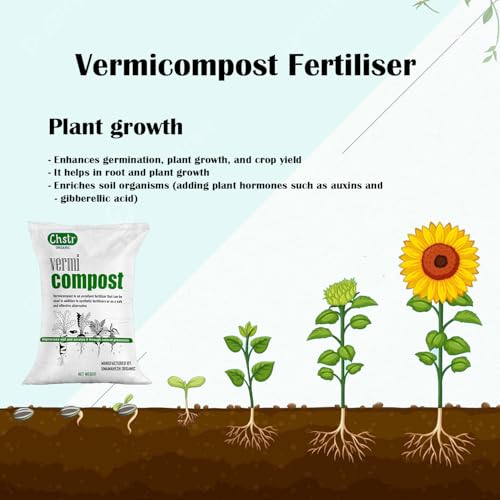 Image of Vermicompost Organic Manure for Home Garden, Pots and Farming (25 Kg)