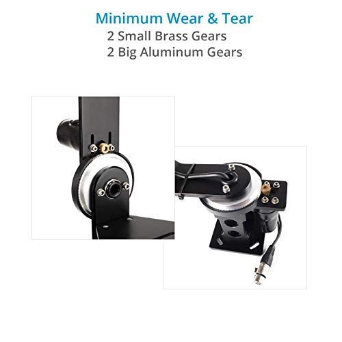 Proaim Junior Motorized 2-Axis Pan Tilt Head W 12V Joystick Control For Dslr Camera Jib Crane. 360° Pan/Tilt Moves, Remote-Precise Control On Moves. Quite Operations, 5Kg/11Lb Payload + Bag (Pt- Jr) #TOP3