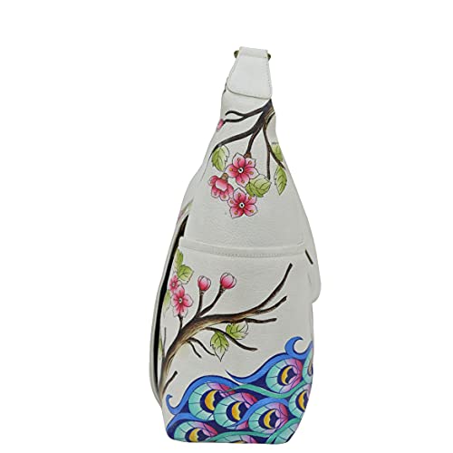 Image of Anna by Anuschka Handpainted Women's Genuine Leather Large Shoulder Hobo