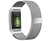 Produktbild Gocybei Ersatzarmband für Fitbit Charge 2 Fitnesstracker, hochwertiges Armbandzubehör, ohne Tracker, A0- Silver- Small
