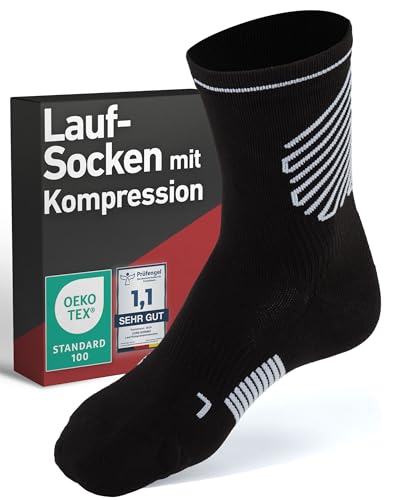 CORE GORIMO - Laufsocken Kompression - Anti-Blasen Schutz - Kompressionssocken Damen & Herren zum laufen running und beim Sport