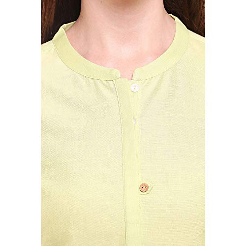 Image of Aurelia Womens Mandarin Collar Solid Kurta