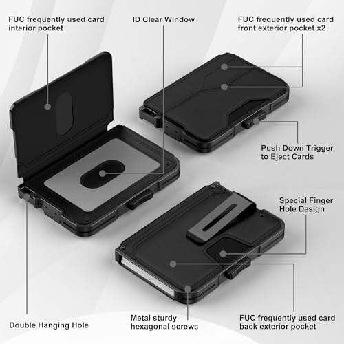 Slim RFID Blocking Wallet for Men with Money Clip and Card Holder
