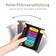 Opret Tablettenbox 7 Tage mit 4 Fächer für Morgens Mittags Abends Nachts, Medikamentenbox Pillenbox Pillendose Tablettendose Tabletten Wochenbox Organizer Supplement Box