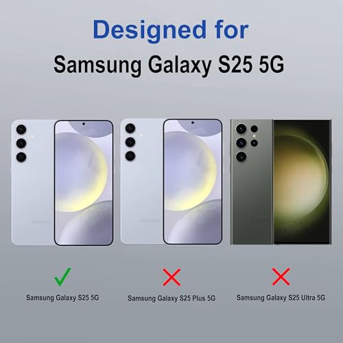 Image of amazon basics Back Case Cover for Samsung Galaxy S25 5G | Magnetic Case with Built-in Metal Ring | Supports Mag-Safe Charger, Wallet & Car Mount | Shockproof Hybrid PC + TPU | Black